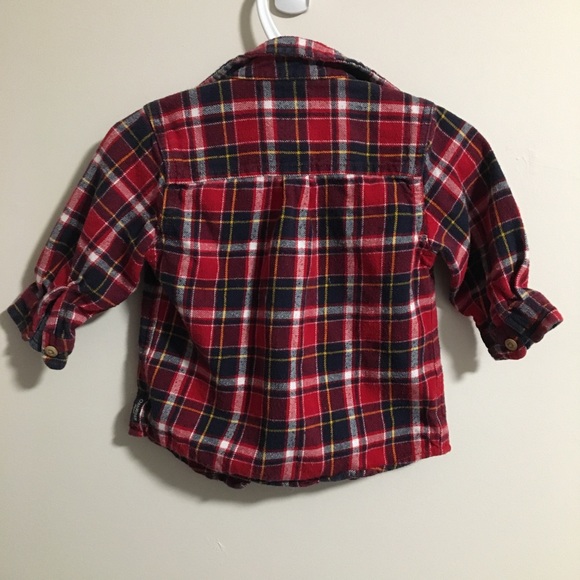 Osh’gosh Red Flannel | 18-24M | GUC - Picture 2 of 4